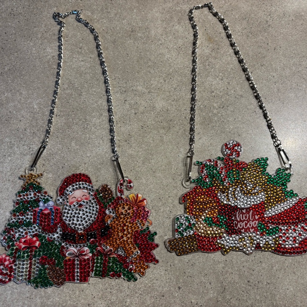 Christmas rhinestone sun catchers